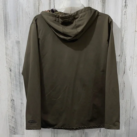 0801 Takari Olive Hooded Pullover Jacket - Picture 4 of 5